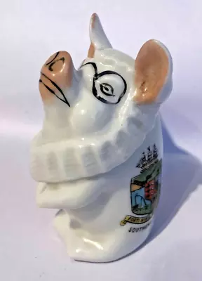 Buy Rare? Antique Unusual Orwellian Crested China Barrister/judge Pig Southend  Sea • 45£
