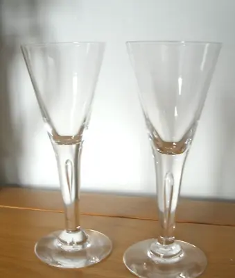 Buy PAIR DARTINGTON   SHARON  WINE GLASSES  ( Trumpet Shape ) Dartington On Base. • 6£