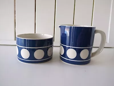 Buy Vintage Cornish Ware T G Green Blue Jersey Milk Jug & Sugar Bowl  • 25£