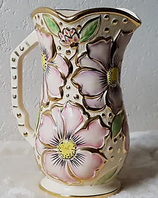 Buy Rare Art Deco Kensington Ware KPB Burslem Large Hand Painted Sunflower Jug Vase • 24.99£