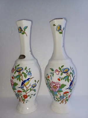 Buy 2x Aynsley Pembroke Fine Bone China Vases, 23cm (9 )  Height, HTF, VGC, FREEPOST • 14.95£
