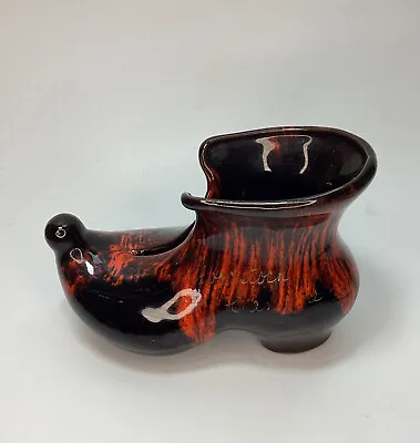 Buy German Style Glazed Lava Ceramic Old Fashion Boot Pot Planter Vase • 9.99£