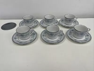 Buy Noritake Blue Hill Coffee Cups & Saucers - Set Of 6 • 30£