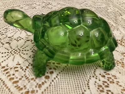 Buy Glass 8  Tortoise Animal Desk Paperweight Ornament Turtle Gift Green From France • 30£