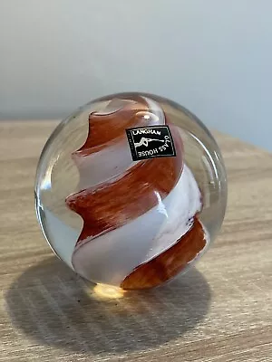 Buy Langham Glass House Art Glass Swirl Shaped Paperweight • 4£