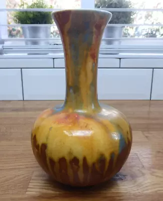 Buy Vintage Crown Ducal Ware Drip Glaze Ceramic Vase • 18£