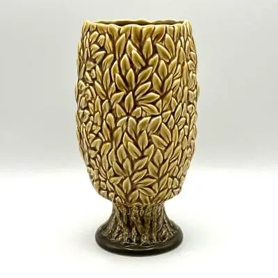 Buy SylvaC Pottery Brown Privet Leaf Vase #3842 21.5cm Tall • 14.95£