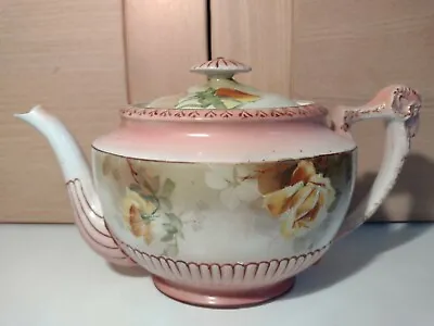 Buy Grimwades Winton Stoke On Trent Pink With Yellow Roses Pattern 2377 Teapot • 6£