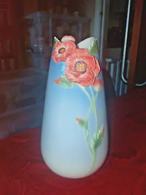 Buy Franz Porcelain Poppy Vase ~ FZ00303 ~ 22.4cm Tall ~ Free UK P&P • 44.99£