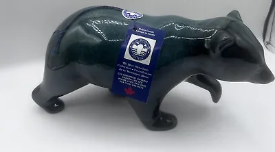 Buy Vintage Blue Mountain Pottery Bear Figure ~ Walking ~ Green / Blue / Black NOS • 27.50£