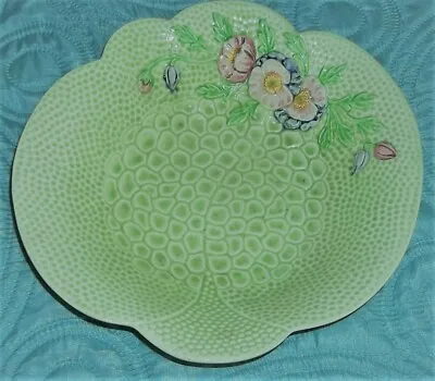 Buy  Vintage Melba Ware Green Floral Scalloped Edge Bowl Lovely Decorative  Piece • 8£