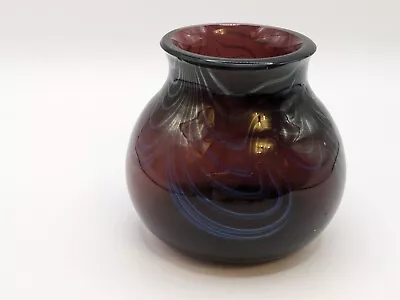 Buy Vintage Ruby Red Cranberry Glass 1950's 4  X4  Globe Vase • 9.88£