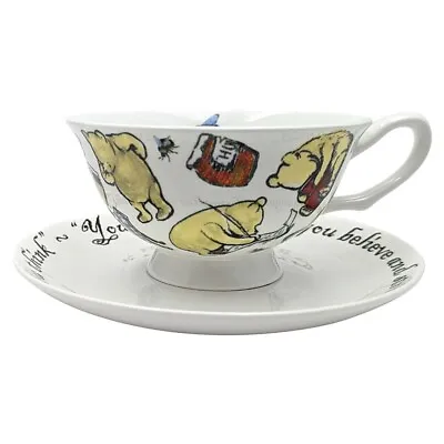 Buy Winnie The Pooh Tea Cup & Saucer / Fine China / 210 Ml (7 Fl Oz) • 19.99£