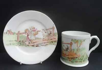 Buy A Wileman Foley China (Shelley) Nursery Ware Mug & Matching Plate. C.1895+. • 44.99£