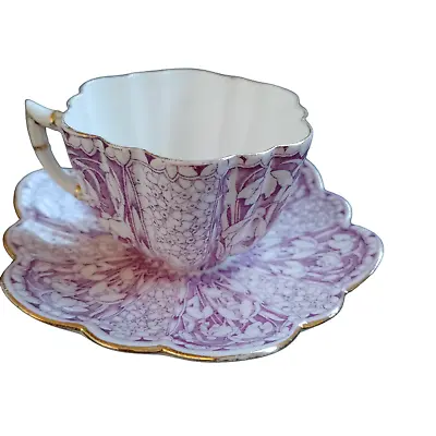 Buy Wileman Foley China Daisy Tea Cup- Saucer & Plate  Purple Snowdrops • 22£