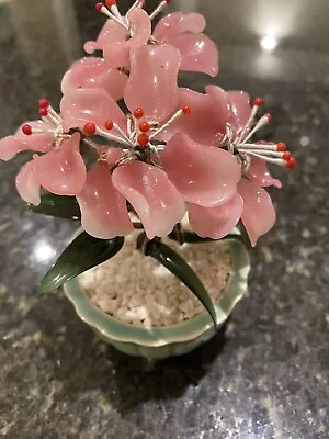 Buy Ornamental Wired Glass Flower In Ceramic Pot • 5£