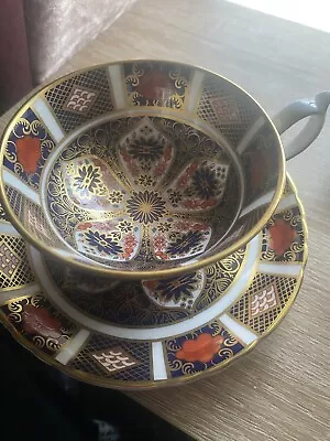 Buy Royal Crown Derby Old Gold Imari Cup And Saucer 9021 C.1931 • 100£