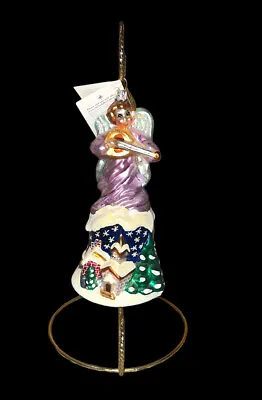 Buy Christopher Radko Ornament  Heavenly Chimes  Bell Angel Christmas Scene Holiday • 44.66£