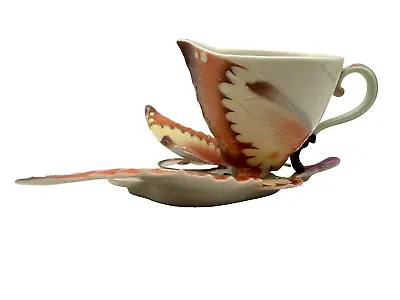Buy Franz Collection Papillon Butterfly Porcelain Teacup & Saucer Set XP1907 • 172.84£