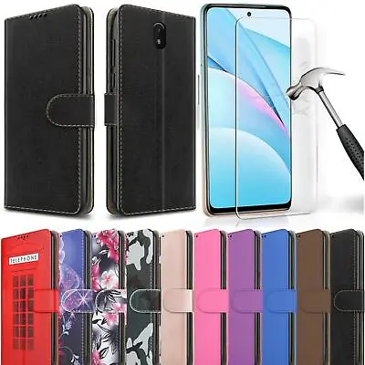 Buy For Nokia C01 Plus Case, Leather Wallet Flip Stand Phone Cover + Tempered Glass • 5.95£