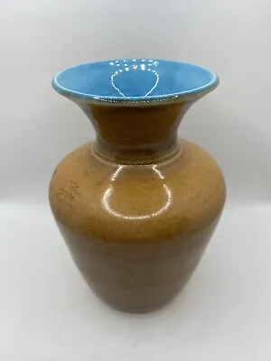 Buy American Art Pottery Dryden Original Vase Glazed Orange Outside Blue Inside • 31.81£