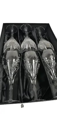Buy Set Of 6 Royal Doulton Chelsea Goblet Wine Crystal Glasses 8  Height Home • 10.50£
