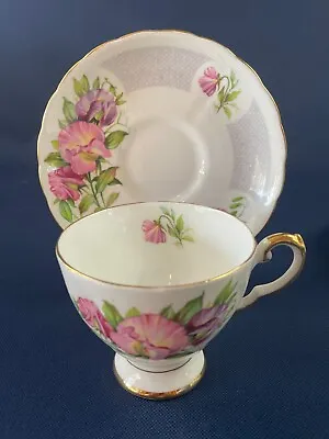 Buy TUSCAN Fine English Bone China Birthday Flowers Cup & Saucer APRIL'S SWEETPEA • 24.13£