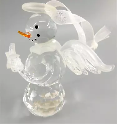 Buy Glass Snowman Angel Christmas Ornament Crystal And Hand Blown Glass 3  H (E-7) • 17.73£