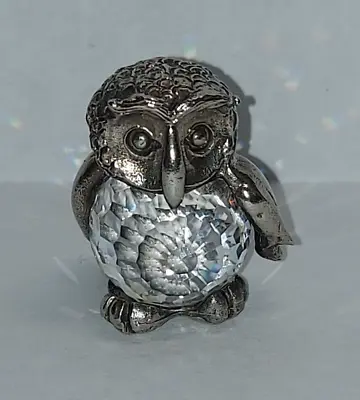 Buy Small Metal & Crystal Owl Ornament By Fireball • 9.99£