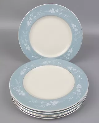 Buy Royal Doulton Reflection Plates X 6. Salad Starter Set. VTG Blue Bone China. 8  • 29.99£