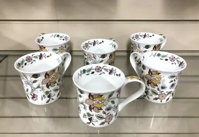 Buy Minton Coffee Mug Set Of 6 Flowers Fine Bone China Tea Coffee Ideal Gift • 49.99£
