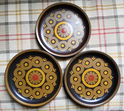 Buy Vintage Denby Arabesque Small Tea Plates Side Plates 16.5 Cms.  Set Of 3. • 8£