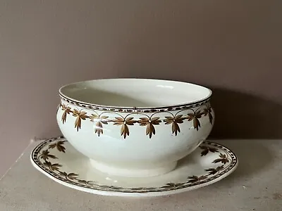 Buy Antique Rare Shape Swansea Hand Painted Creamware Bowl With Integral Stand C1810 • 38£