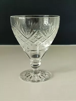Buy Vintage Webb Corbett Crystal Cut Glass Wine Glass Hilton Pattern Rare C1950 • 14.99£