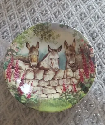 Buy Three Donkeys Plate Ann Blockley Fenton China Company English • 6£