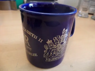 Buy OLD VINTAGE Kiln Craft POTTERY Commemorative Mug ROYALTY QUEEN Jubilee 1977 Blue • 4.99£
