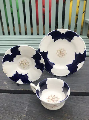 Buy Unfinished Coalport Batwing & Floral Cup X1, Saucer X1 & Side Platex1 (Lot 3/10) • 30£