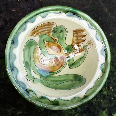 Buy Dominique & Jim Keeling Studio Pottery 7.75  Slipware Sgraffito Bowl Whichford • 45£