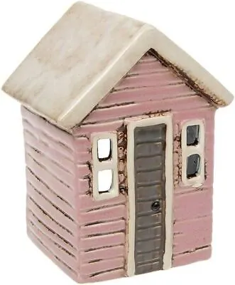 Buy Cornish Village Pottery Lantern Pink Beach House Ornament • 12.95£