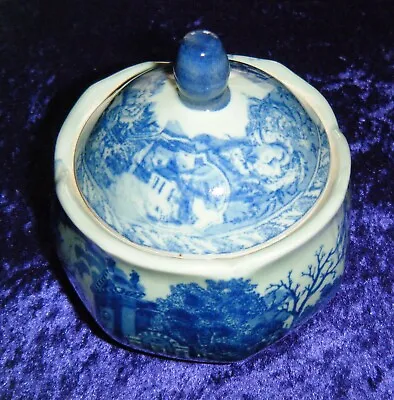Buy Vintage Ironstone Blue & White Pot   . . . • 29£