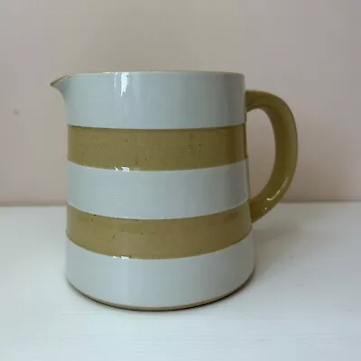 Buy T.G.Green Cornishware Pottery 4.5” Jug Vintage Gold/White Striped Judith Onions • 20£