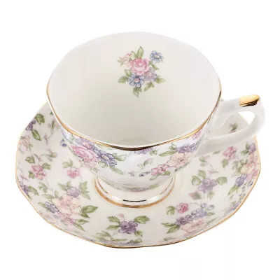 Buy Elegant European Floral Porcelain Tea Cups And Saucers Set • 18.95£