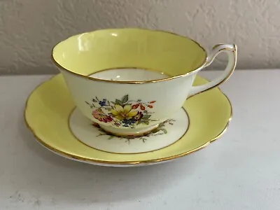 Buy Vtg Hammersley & Co. Bone China Porcelain Cup & Saucer F. Howard Yellow Floral • 43.43£