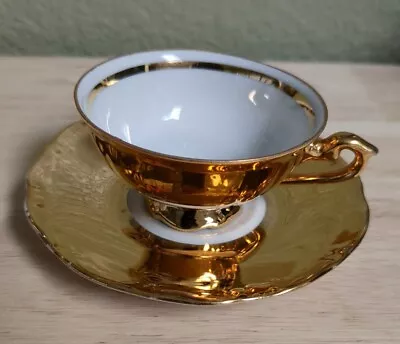 Buy Bavaria SCHLOTTENHOF Gold Porcelain Demitasse Porcelain Cup And Saucer Beautiful • 35.99£