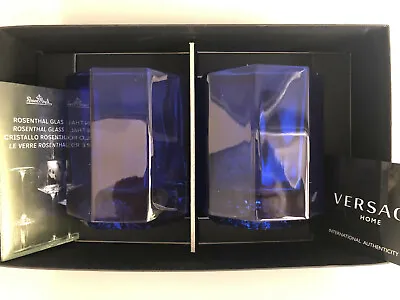 Buy VERSACE Medusa Lumiere Blue WHISKY GLASS Set Of 2 New Box Rosenthal  • 159.94£