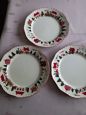 Buy Masons Christmas Village Dinner Plates Excellent Condition.  X 3  Post Uk • 38£