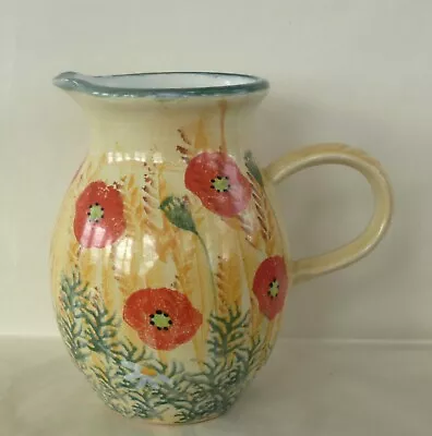 Buy Tain Pottery Poppy Jug Water Flowers • 14.99£