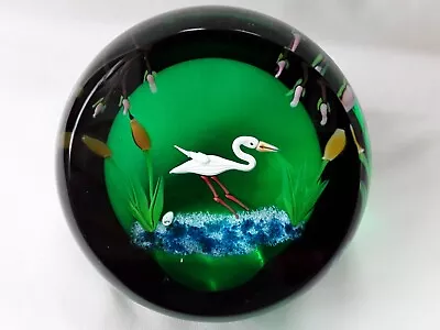 Buy Beautiful Egret Heron Caithness Glass Paperweight Limited Edition[cv] • 43.09£