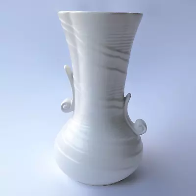 Buy SYLVAC White Pottery Vase 1548 Scroll Handles Vintage 1950s Large 26.8cm • 24£