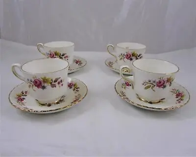 Buy 4 X Royal Stafford Rose Floral Tea-Cup & Saucer Vintage Bone China Collectable • 16.99£